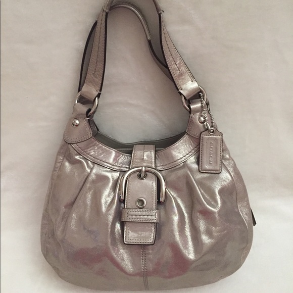 Coach Handbags - Metallic Coach Hobo
